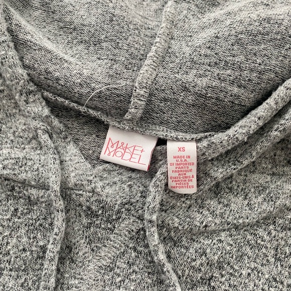Make + Model Gray Hooded Sweater - Picture 3 of 3